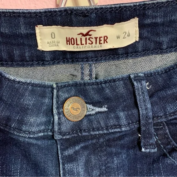 Hollister Deep Indigo Skinny Jeans 0 - Picture 3 of 7